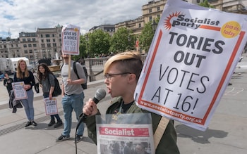 Teen Voice protestors in 2017