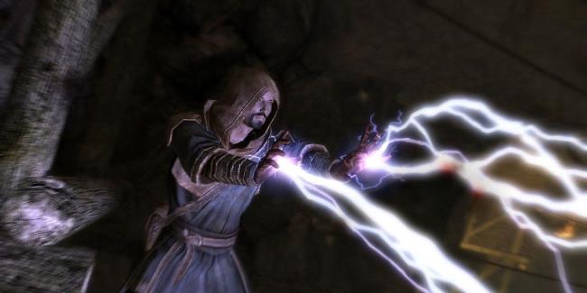 Skyrim Mage Channeling Lightning