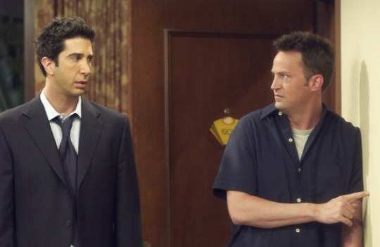 David Schwimmer and Matthew Perry in Friends