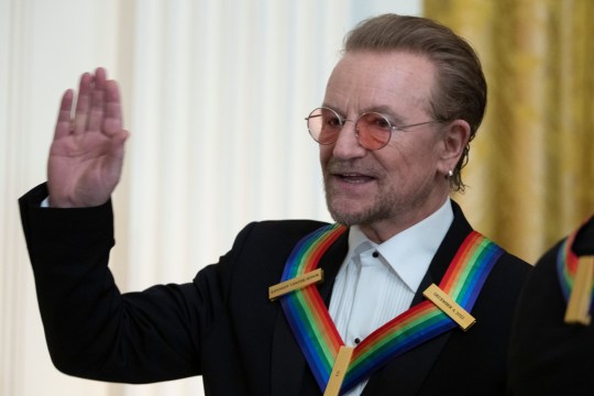 Mandatory Credit: Photo by REX/Shutterstock (13649141ah) Kennedy Center Ho<em></em>noree Bono arrives for a reception ho<em></em>noring the 45th Annual Kennedy Center Ho<em></em>nors hosted by United States President Joe Biden and first lady Dr. Jill Biden at the White House in Washington, DC. The 2022 ho<em></em>norees are: Actor George Clooney, Singer Amy Grant, Singer Gladys Knight and the Band U2 including Bono, The Edge, Adam Clayton, and Larry Mullen Jr. Bidens Welcome the Recipients of the 45th Annual Kennedy Center Ho<em></em>nors to the White House, Washington, District of Columbia, USA - 04 Dec 2022