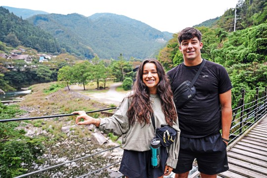 James and Betty smiling in Race Across The World