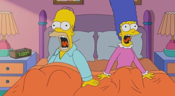 Homer and Marge Simpson