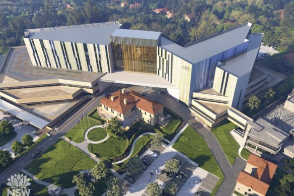 An artist’s impression of the $527 million redevelopment of Ryde Hospital, one of the hospital projects to receive additio<em></em>nal funding in the upcoming state budget.