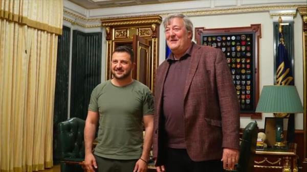 Volodymyr Zelensky  and Stephen Fry