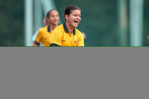 Sienna Dale celebrating against Bangladesh