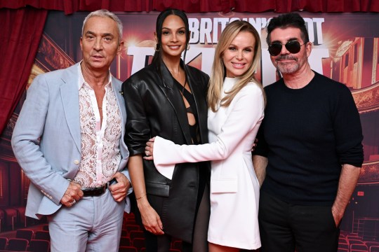 Bruno Tonioli, Alesha Dixon, Amanda Holden and Simon Cowell 'Britain's Got Talent' 