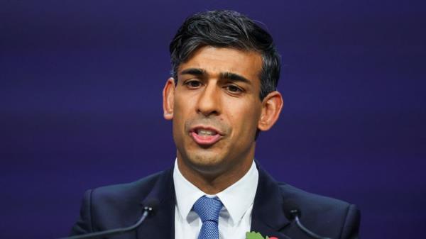 Britain's Prime Minister Rishi Sunak speaks during a closing press co<em></em>nference at the AI Safety Summit in Bletchley Park, near Milton Keynes, Britain, November 2, 2023. REUTERS/Toby Melville/Pool