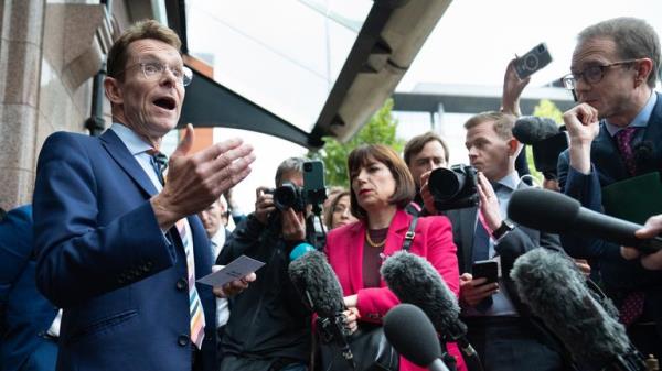 Mayor of the West Midlands Andy Street speaks to the media a<em></em>bout HS2 during the Co<em></em>nservative Party annual co<em></em>nference at the Manchester Central co<em></em>nvention complex. Picture date: Mo<em></em>nday October 2, 2023.