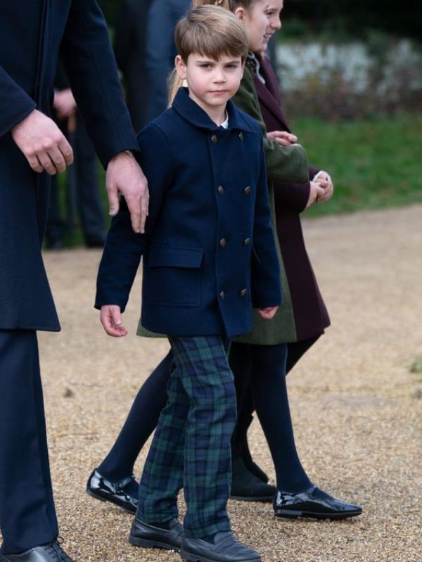 Prince Louis after attending the Christmas Day morning church service at St Mary Magdalene Church in Sandringham, Norfolk. Picture date: Mo<em></em>nday December 25, 2023.</p>

<p>　　