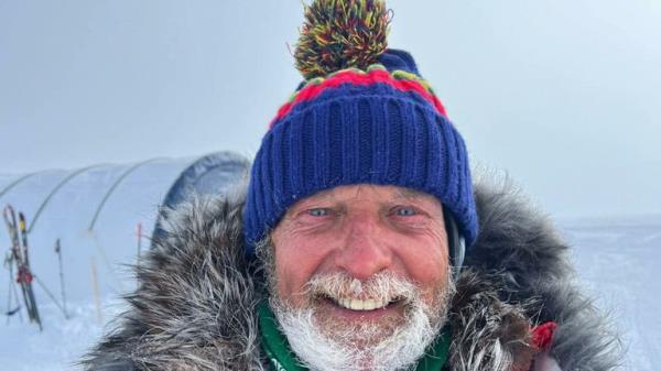 Alan Chambers (pictured) set out on an expedition with Dave Thomas, 68, who has become the oldest person to reach the South Pole unassisted. Pic: The Royal Marines Charity