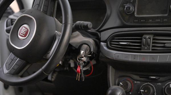 car key in ignition