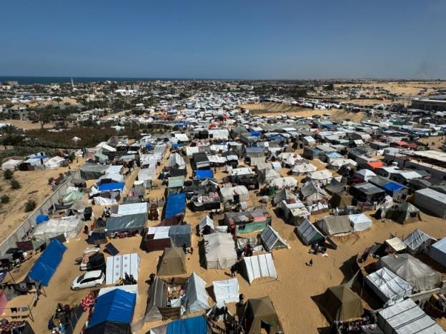 Displaced Palestinians, who fled their houses due to Israeli strikes, shelter in a tent camp, amid the o<em></em>ngoing co<em></em>nflict between Israel and the Palestinian Islamist group Hamas, in Rafah, in the southern Gaza Strip March 11, 2024. 