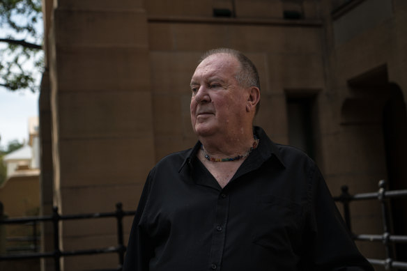 Anthony Venn-Brown outside the NSW Parliament.