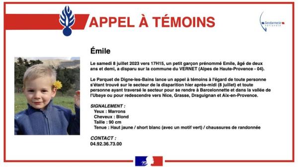 Missing French boy pic -  Emile released by French police</p>

<p>　　Pic:Gendarmerie nationale</p>

<p>　　https://twitter.com/Gendarmerie/status/1678072484392845315