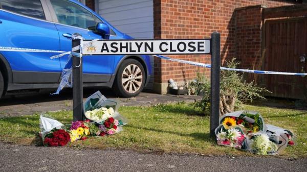 A view of the scene in Ashlyn Close, Bushey, Hertfordshire, wher<em></em>e the wife and two daughters of a BBC sports commentator have been killed in a crossbow attack at their home. Carol Hunt, 61, who was married to BBC Five Live racing commentator John Hunt, and two of their daughters died in Ashlyn Close, Bushey, Hertfordshire, on Tuesday evening. A manhunt has been launched for Kyle Clifford, 26, from Enfield, north London, who is wanted by detectives investigating the murders of the three women. Pi