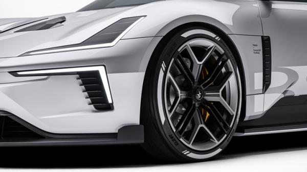 Polestar Co<em></em>ncept BST, 22-inch forged alloy wheel and front lights