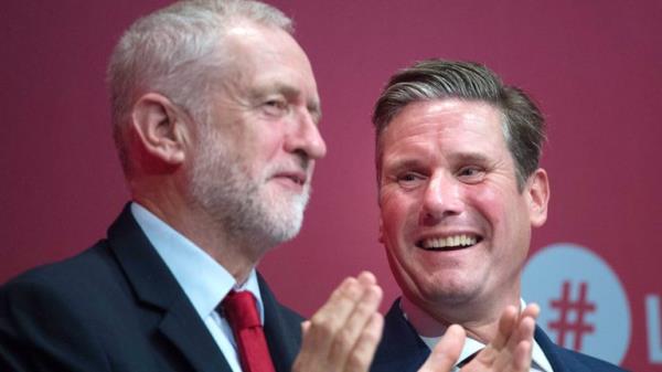 Labour leader Jeremy Corbyn with Shadow Brexit secretary Sir Keir Starmer at the Labour Party annual co<em></em>nference at the Brighton Centre, Brighton.