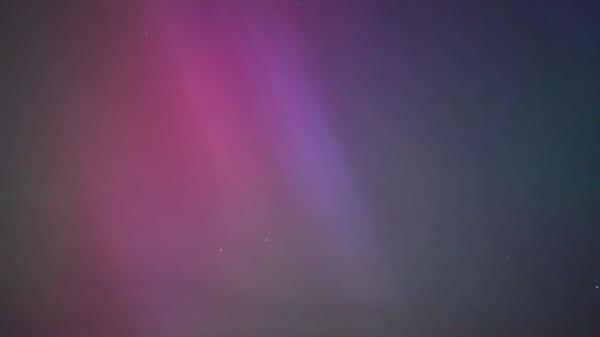 The Northern Lights, from Hardy's Monument, Dorchester, Dorset. Pic: Sam Williams