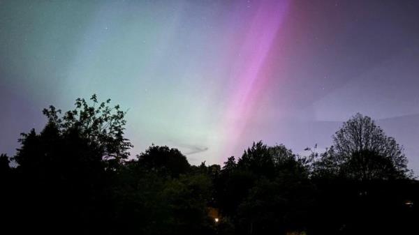 Northern Lights over Northwood, north west London