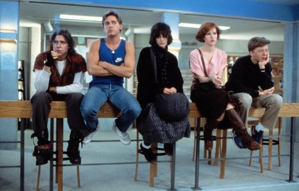 Judd Nelson, Emilio Estevez, Ally Sheedy, Molly Ringwald and Anthony Michael Hall in 