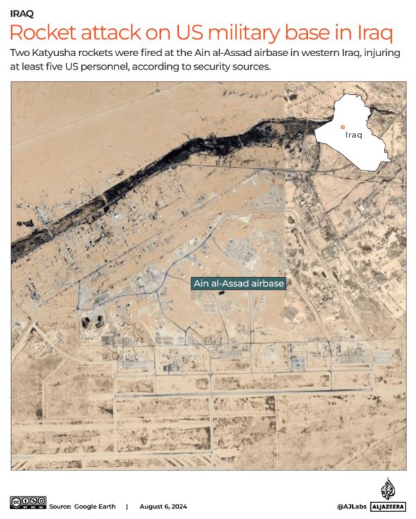 INTERACTIVE-Rocket attack on US military ba<em></em>se in Iraq -AUG6-2024 -1722937586