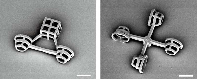 Micromachines steered by microorganisms: Microscopic vehicles propelled by swimming green algae could assist biological and enviro<em></em>nmental research