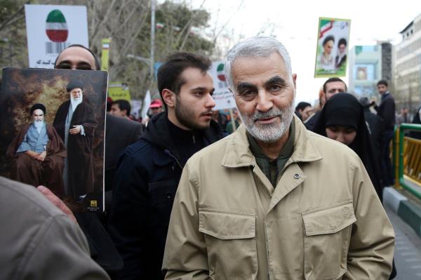 Qassem Soleimani, commander of Iran's Quds Force, attends an annual rally commemorating the anniversary of the 1979 Islamic revolution, in Tehran, Iran.