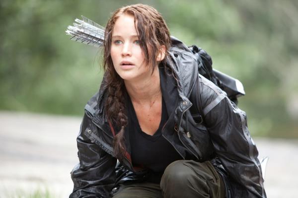 Jennifer Lawrence as Katniss Everdeen in 