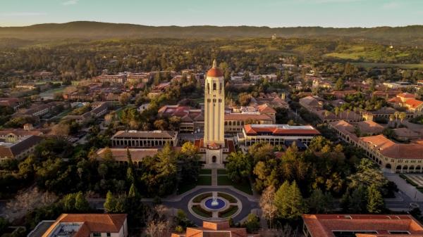 Aerial view of Stanford University.