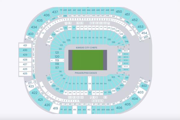 A super bowl seating chart