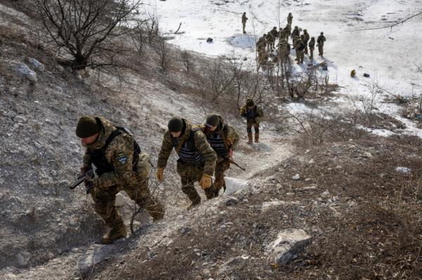 Ukrainian replacement troops go through combat training in the Do<em></em>nbas region of eastern Ukraine. 