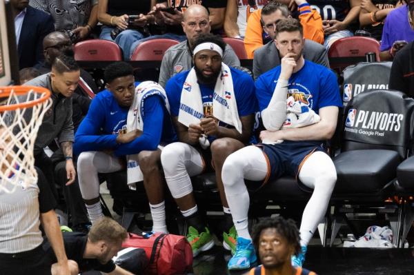 RJ Barrett, Mitchell Robinson and Isaiah Hartenstein