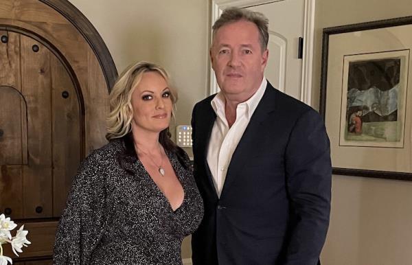 Stormy Daniels and Piers Morgan.