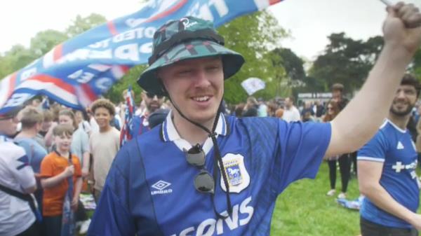 Adam Conuel, an Ipswich Town fan, described being emotio<em></em>nal during the celebrations after his grandad, a lifetime supporter, missed out after passing away shortly before their turnaround