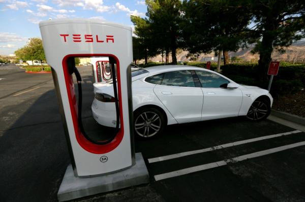 Tesla supercharger station in California