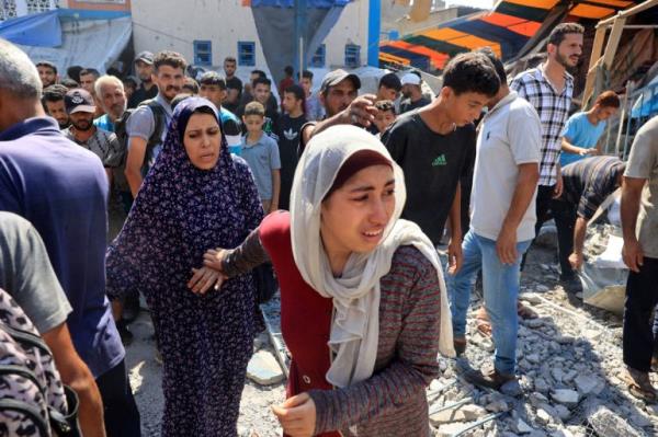 Israeli devastating strike on a UN-run school in Gaza's Nuseirat camp