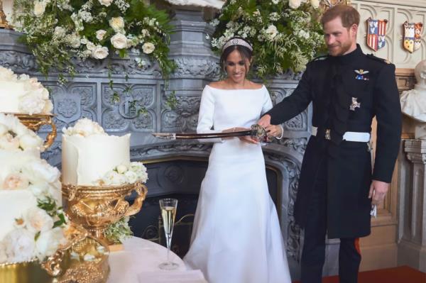 Harry and Meghan at their wedding. 