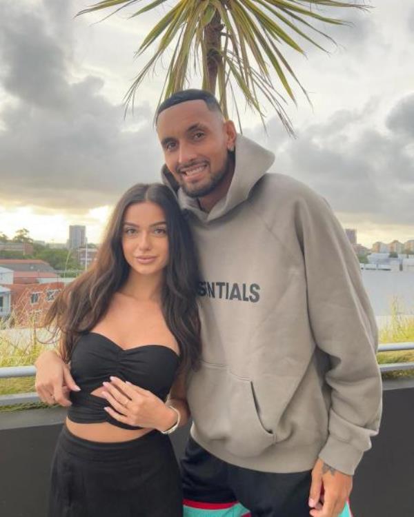 Nick Kyrgios and girlfriend Costeen Hatzi.