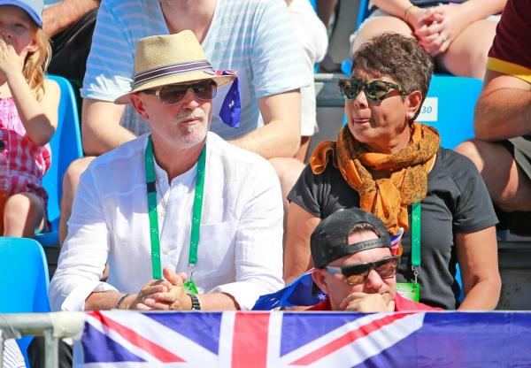 Nick Kyrgios parents, mom Norlaila (r.) and dad Giorgos (l.) in 2015.