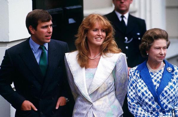 Prince Andrew, Sarah Ferguson and the queen in  1986.