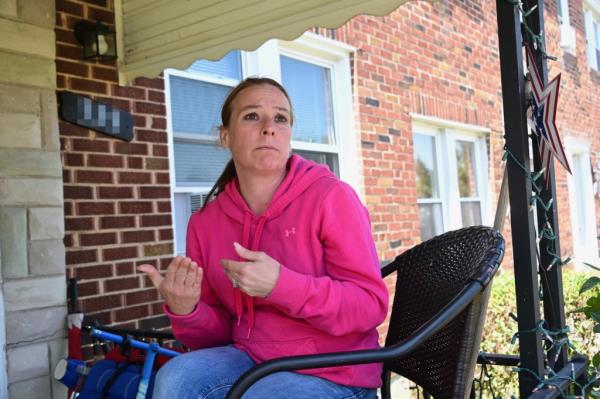 Tracy Karopchinsky, fiancee of beating victim Christopher Wright, speaks to The Post outside her home in Brooklyn Park, Maryland.