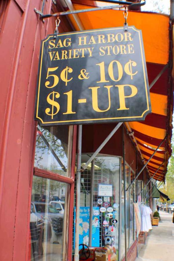 Exterior shot of Sag Harbor Variety Store, 114 Main St.