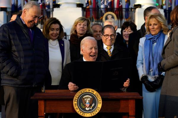 President Biden speaks at the signing of the Respect for Marriage Act at the White House on Tuesday.