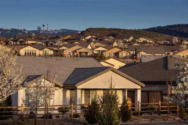 New homes line the mountainside in this Northwest Reno suburb, located near the California border 