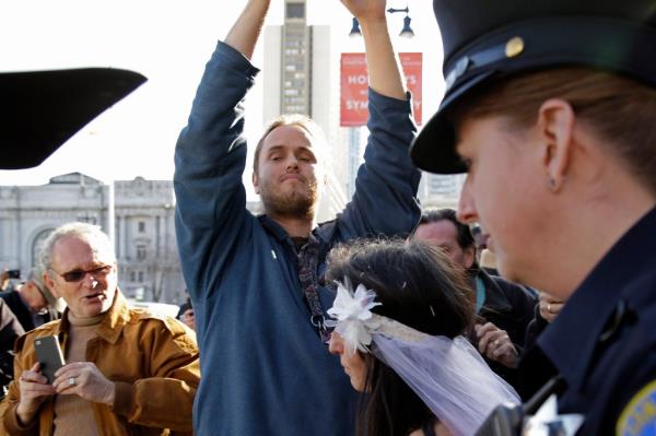 Co<em></em>nspiracy theorist David DePape, 42, center, has pleaded not guilty to state and federal charges stemming from the hammer attack. 