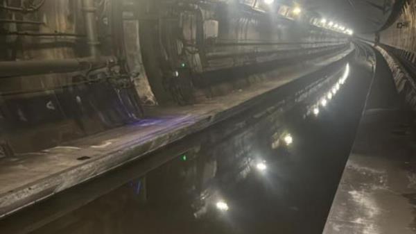 A railway tunnel has flooded near Ebbsfleet Internatio<em></em>nal Station. Pic: Southeastern Rail