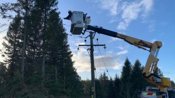 Storm Gerrit repairs. Pic: SSEN