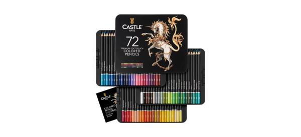 Castle Art Supplies Set of 72 Colored Pencils