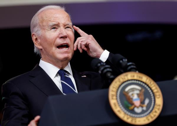 U.S. President Biden delivers remarks via video to U.S. Fire Administrator's Summit from the White House in Washington