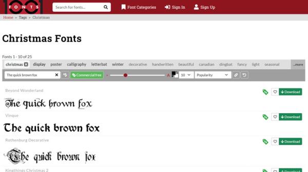 1001 fo<em></em>nts christmas style fonts